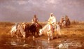 Los árabes abrevando sus caballos Árabe Adolf Schreyer